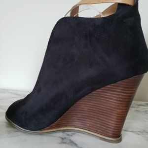 ZigiSoho Strut Cut Out Wedge Peep Toe Boots.10